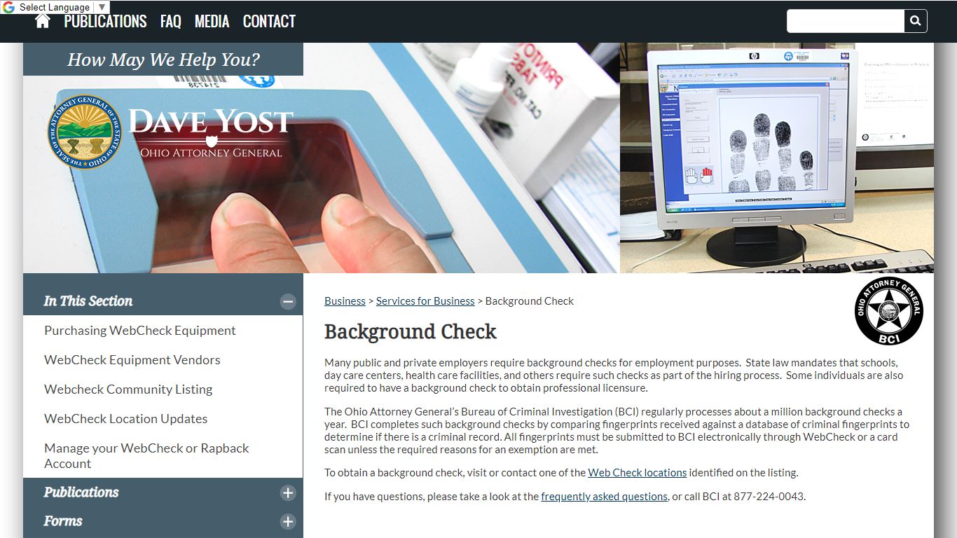 Background Check - Ohio Attorney General Dave Yost